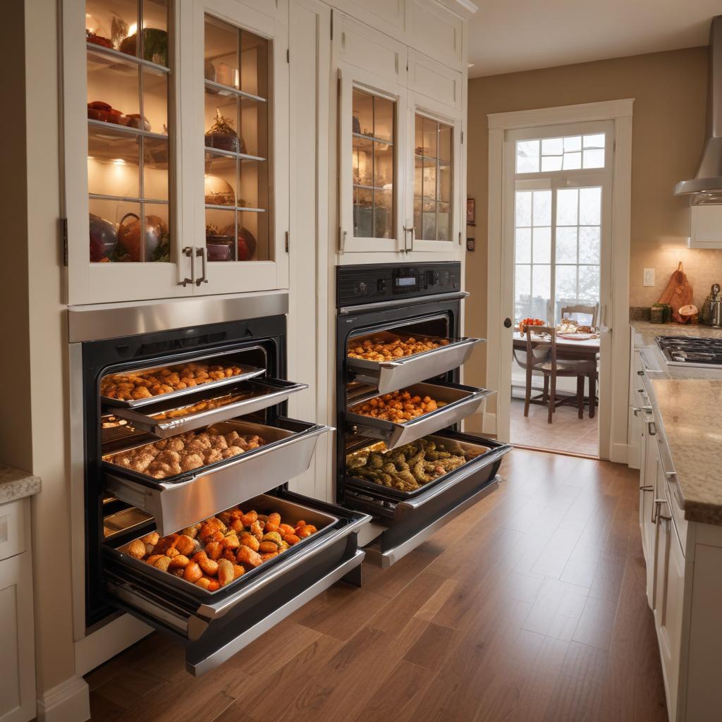 Spacious double ovens designed for large families and holiday hosting.